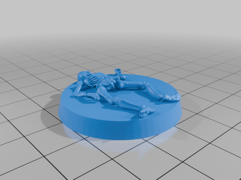 28mm Mini Skeleton Corpse and Skull Pile (Based)