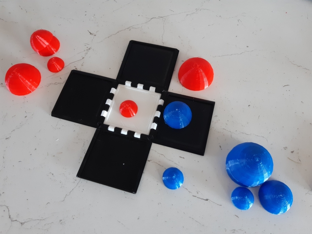 Cupping Tic Tac Toe - Box unfolds to a game board