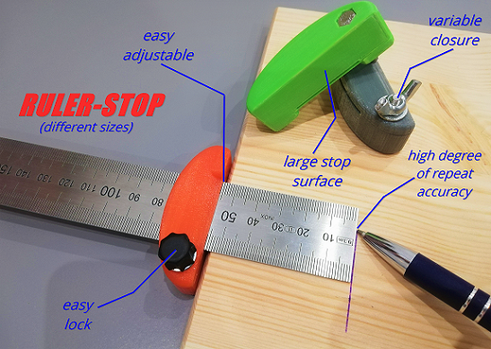 customizable ruler stop / speed marker / Linealanschlag