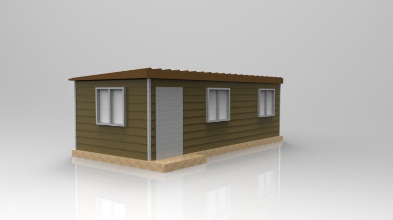 Container House Model HO Scale
