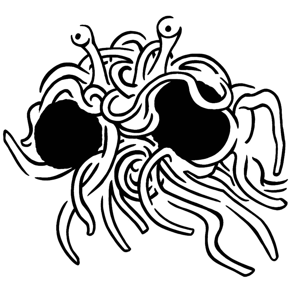 Flying Spaghetti Monster stencil