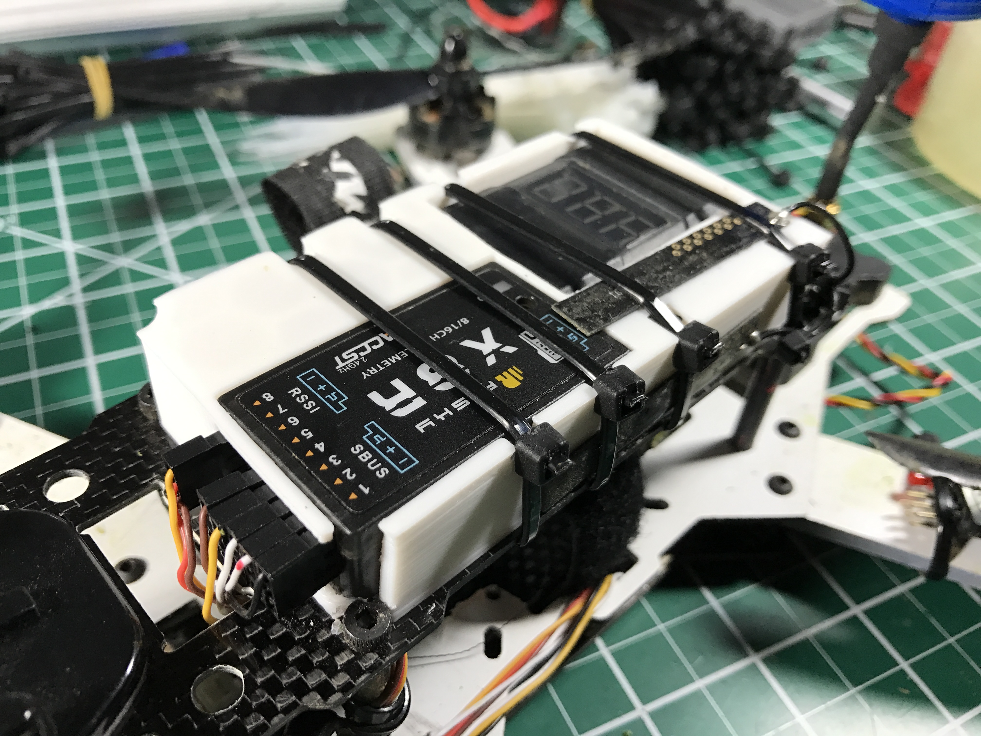 Voltage Alarm and Frsky X8R Housing for Emax Nighthawk Pro 280