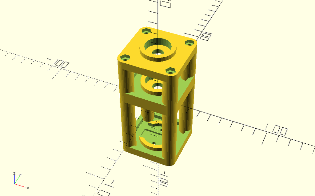 Parameterized base for direct connection to a Savonius & Gorlov VAWT (https://www.thingiverse.com/thing:16504)