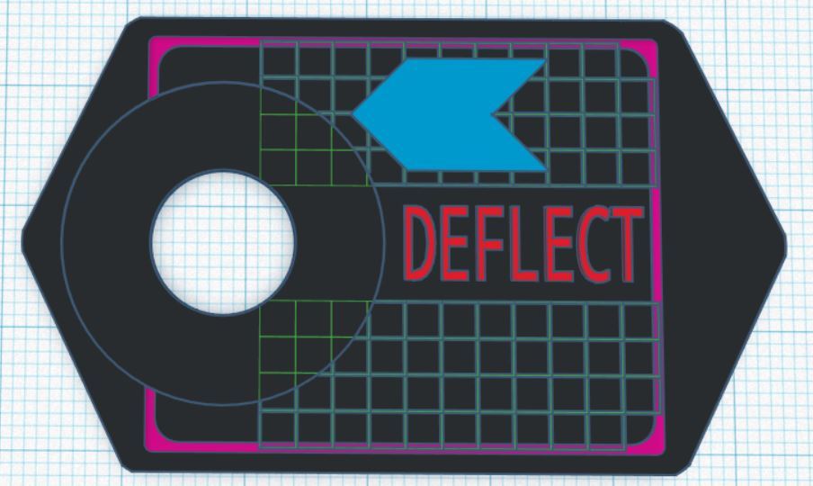 Joystick "deflect" plate for Discs of Tron arcade