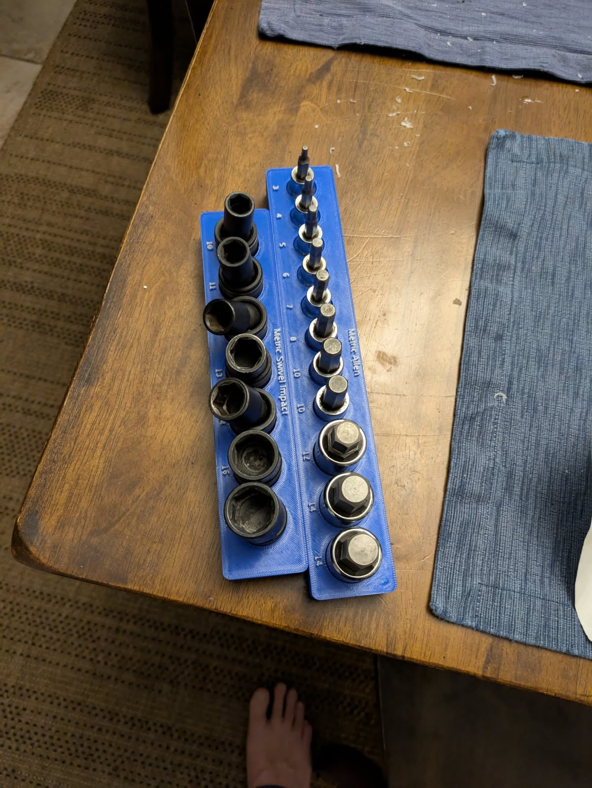 Parametric gridfinity socket holder