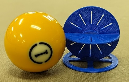 Billiard imaginary ball for training and practice
