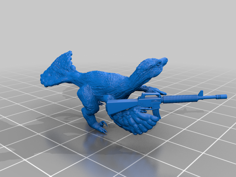 Raptor with a Rifle