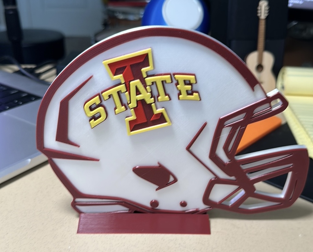 Iowa State Football Helmet w/ Stand