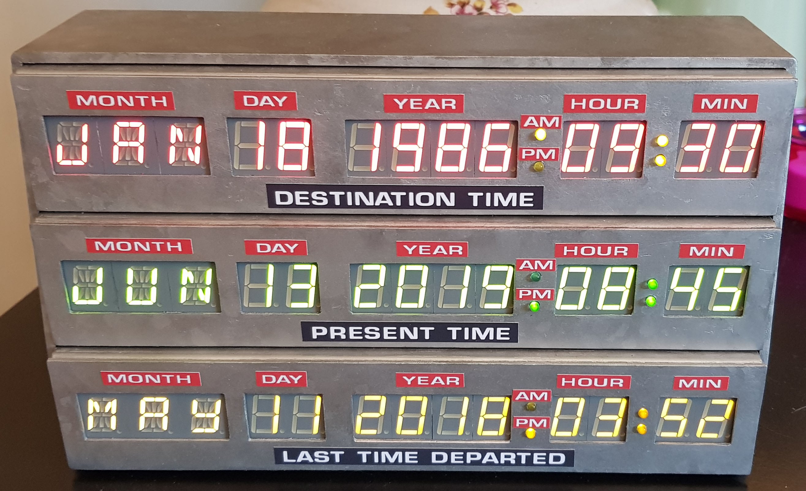 Back to the Future Time circuit Delorean replica prop
