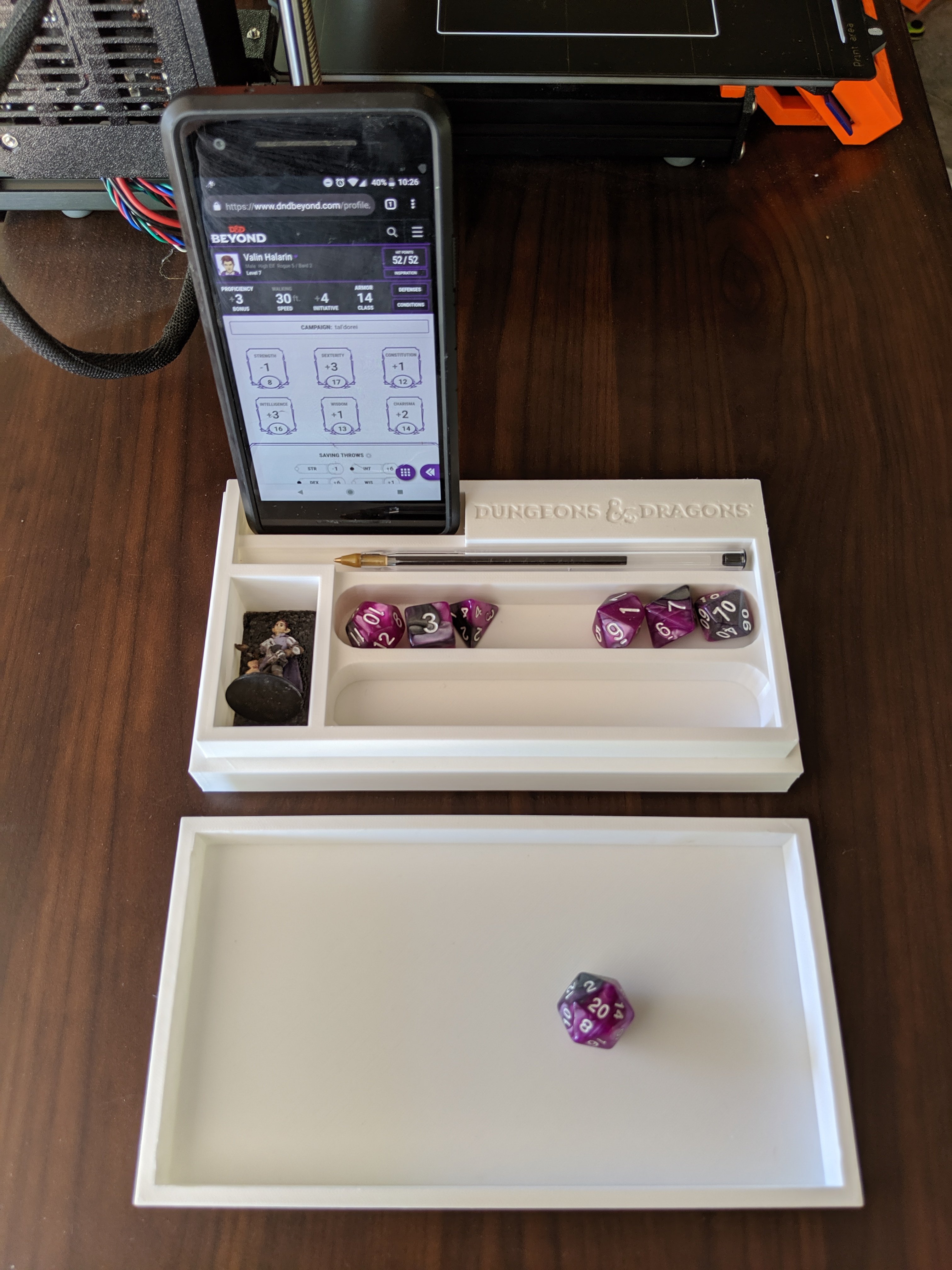 D&D Dice Box and Rolling Tray