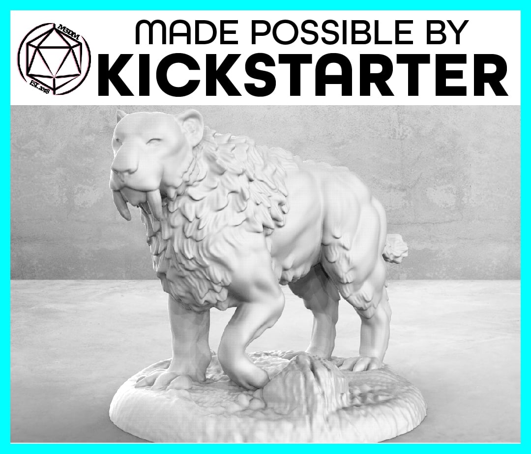 Image of Saber Tooth Tiger - Casual Pose - Tabletop Miniature