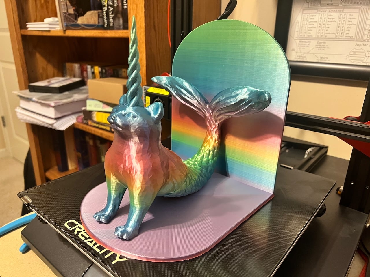 Unicorn Mermaid Cat Book End