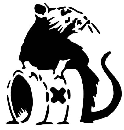 Banksy Rat stencil 2