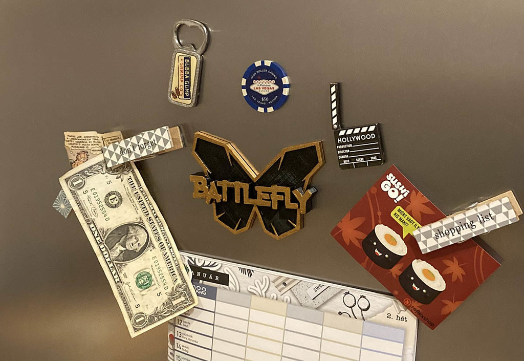 BattleFly 3D logo - fridge magnet