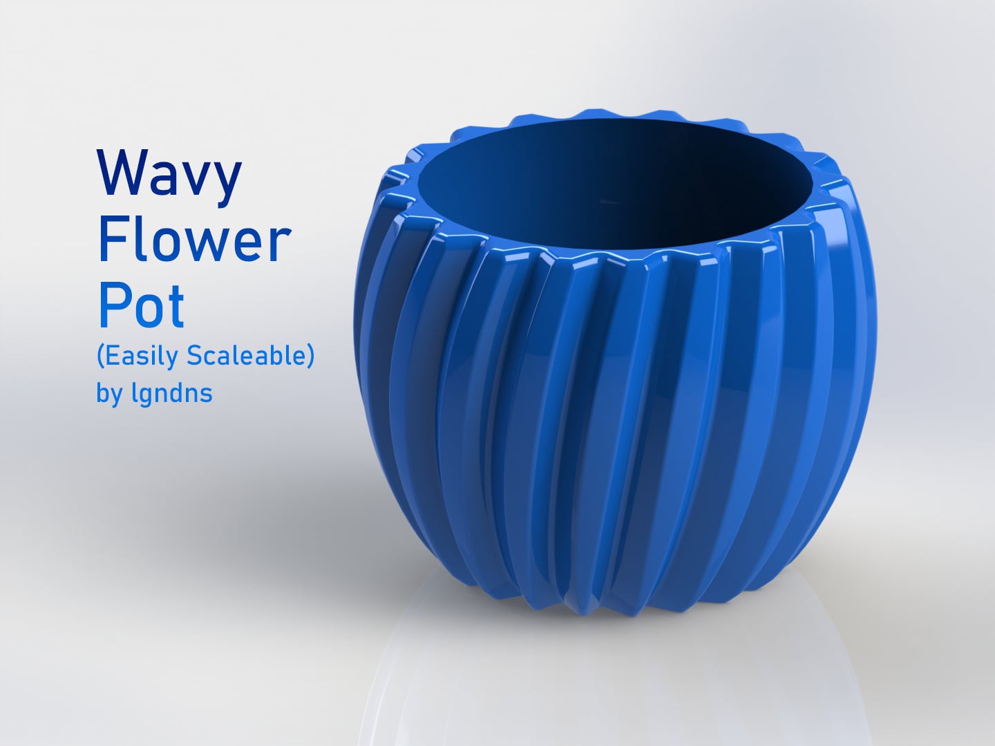 Wavy Flower Pot Design (Easily Scaleable)