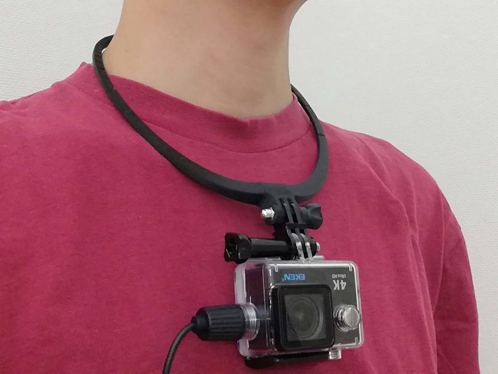 Neck mount for action camera (GoPro bracket compatible)