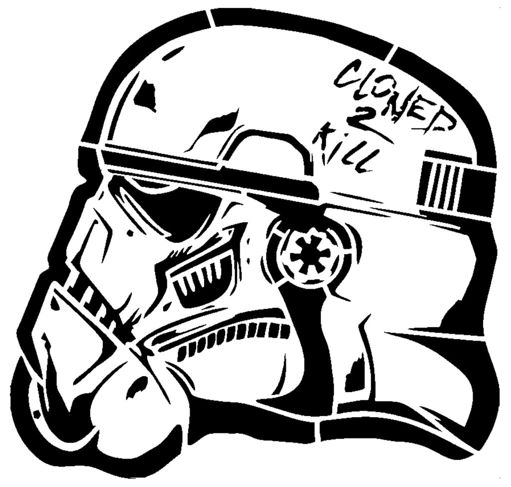 Clonetrooper helmet stencil 2