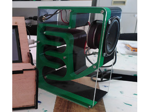 Back horn speaker remake with clear sides 3D model