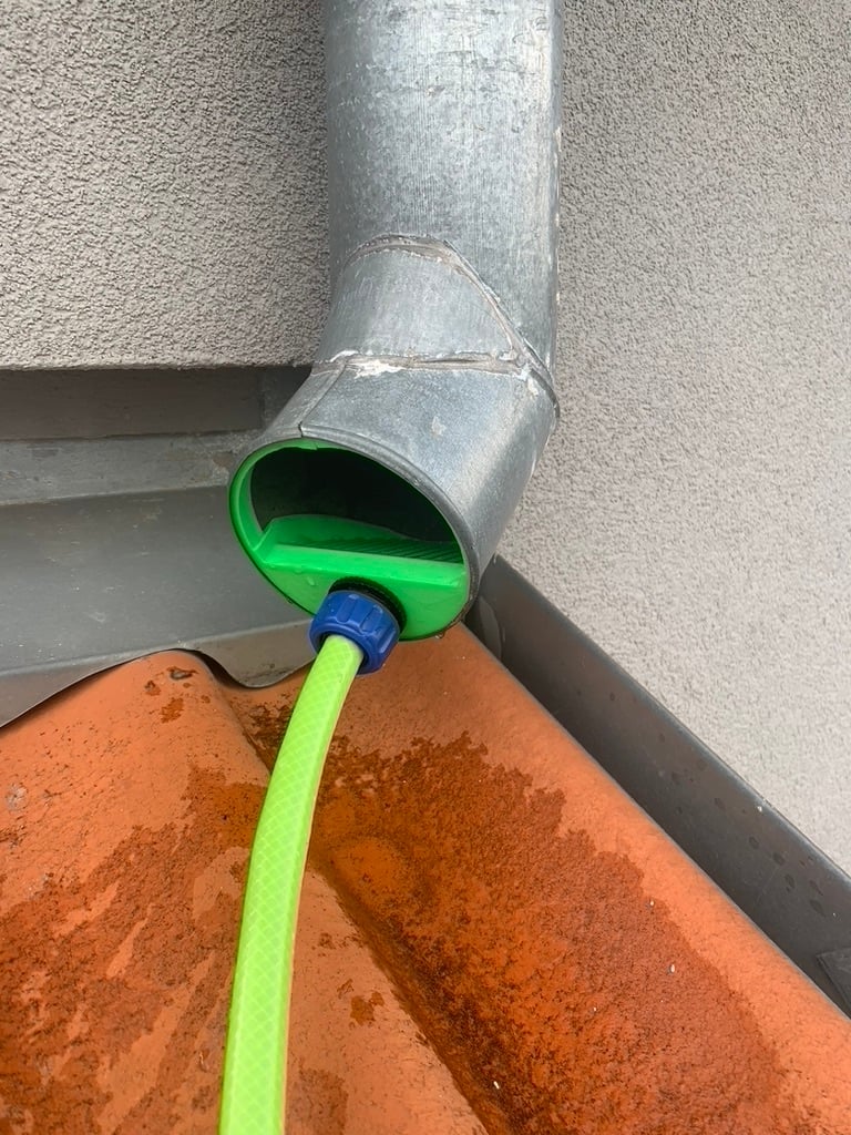 Click-in rain water collector