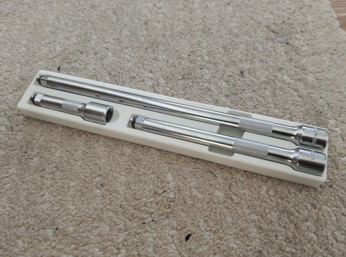 3/8 Extension tray for 3 extensions "snap-on" style