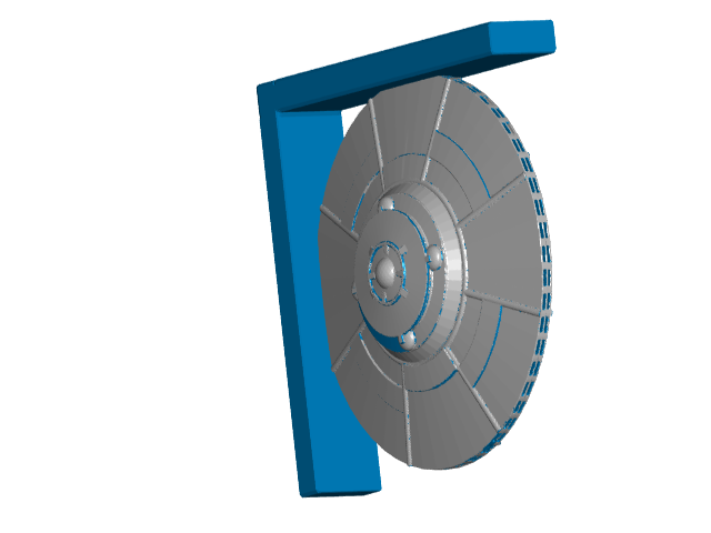 UFO Flying Saucer Shelf Bracket (Screw or Tape Mount)