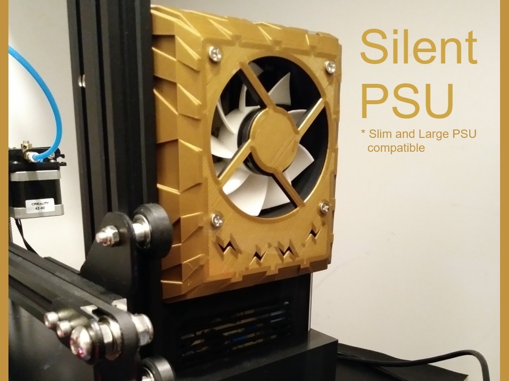 Ender 3 PSU Cover - 80 mm Silent Fan