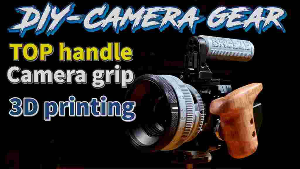 Camera gear - Top handle grip for camera cage, NATO rail mounts & screw fixed type 