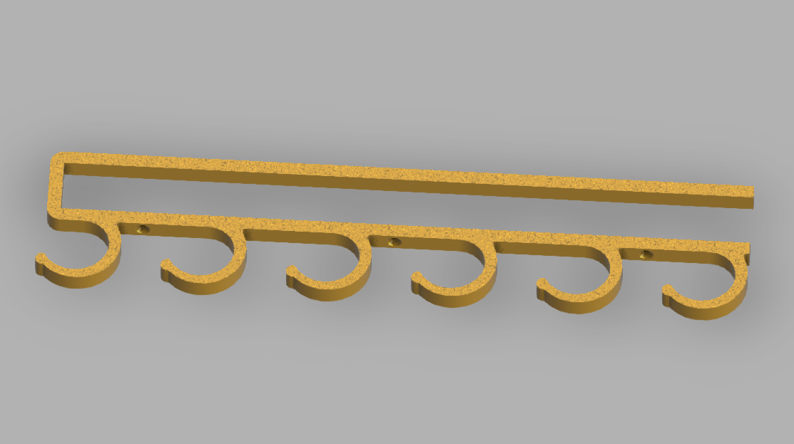 Under cabinet shelf hook set for mugs kitchen utensils etc.