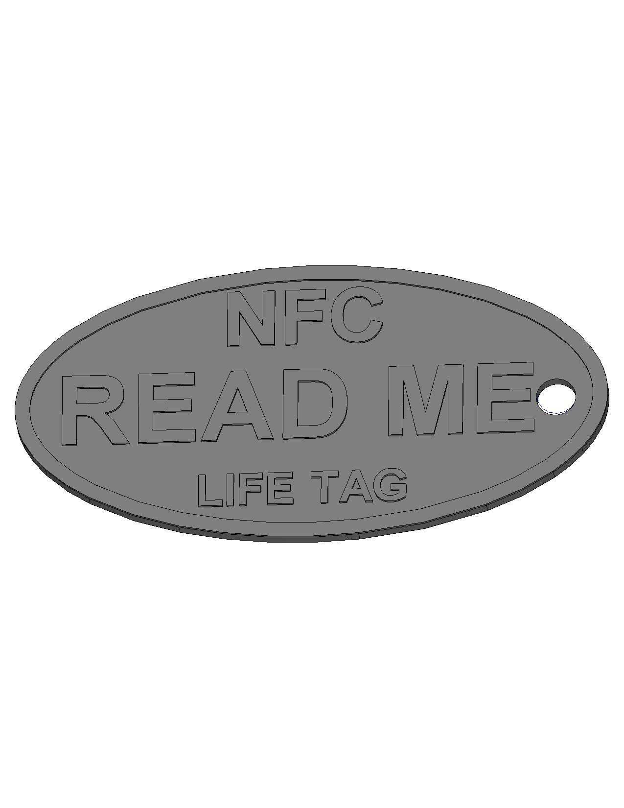 A keyring with a NFC embedded.