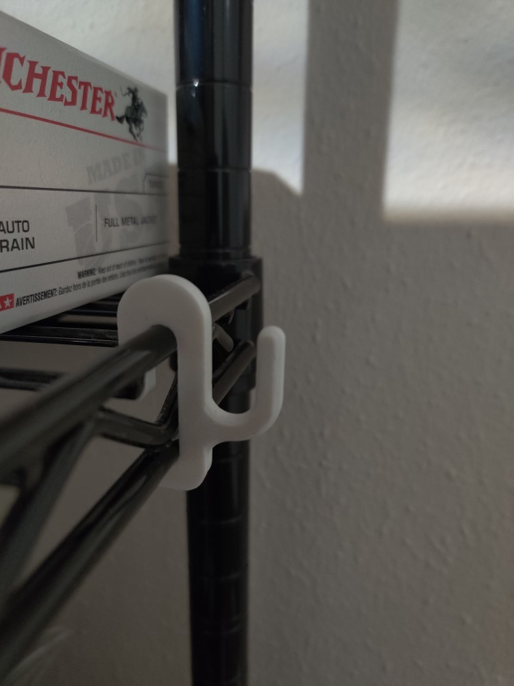Clip On Hook 5mm for 1" Wire Rack Shelf 