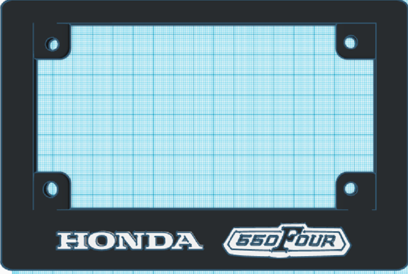 Motorcycle License Plate Frame - Honda CB550/Four