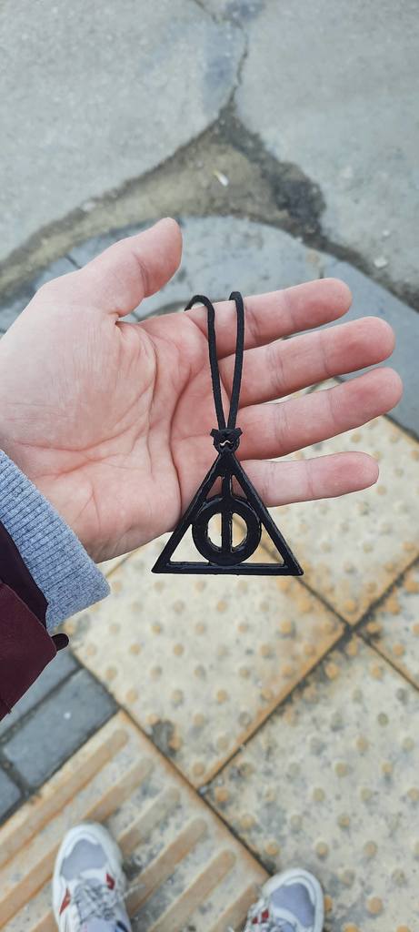 harry potter deathly hallows NFC necklace