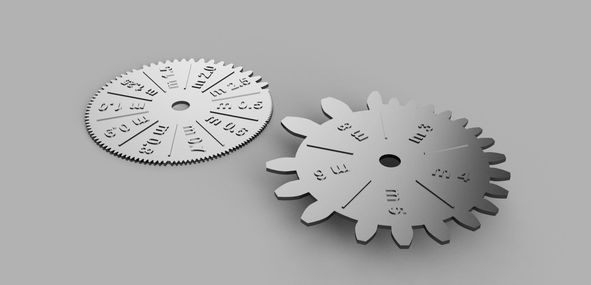 Gear pitch gauges metric module 0.5 - 8 / Zahnradlehren Modul 0,5 - 8