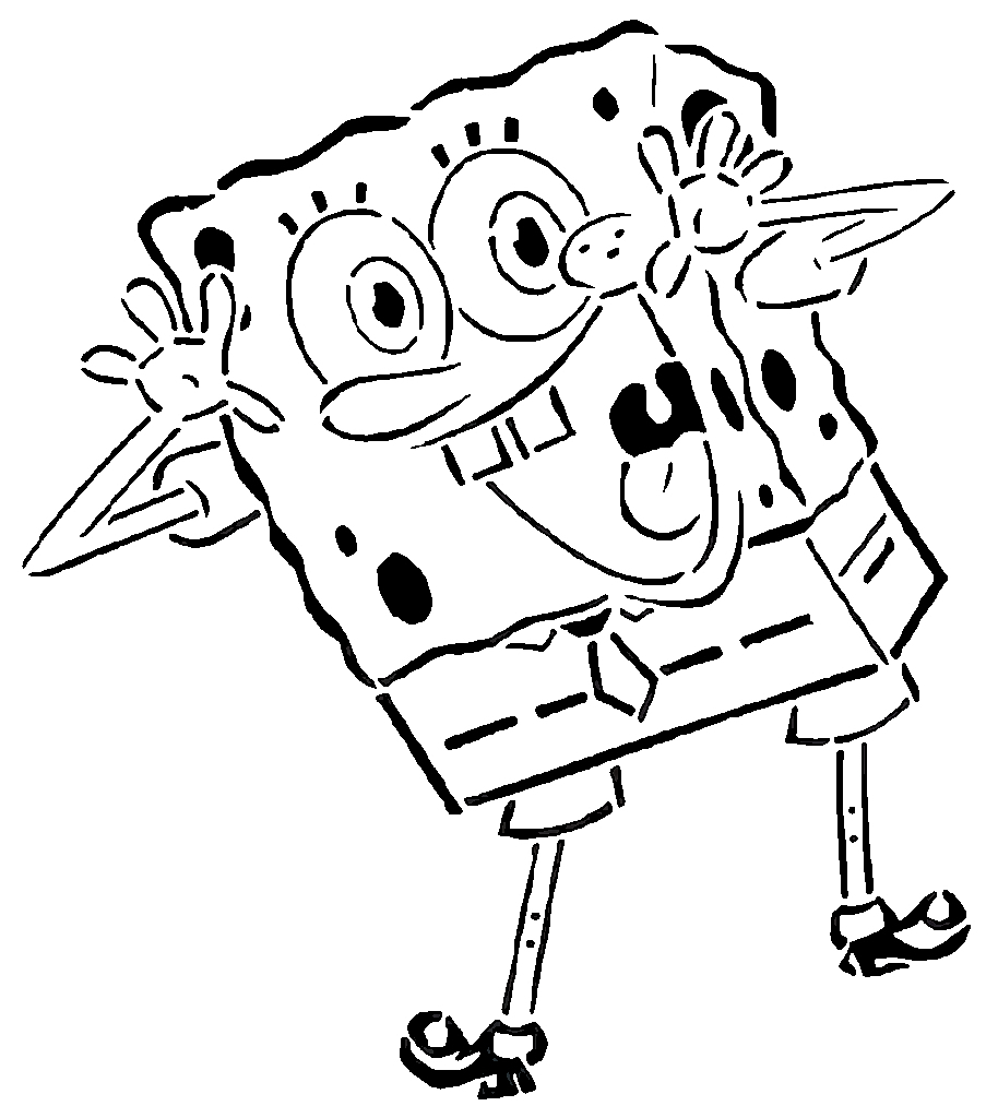 Sponge Bob Square pants stencil 2