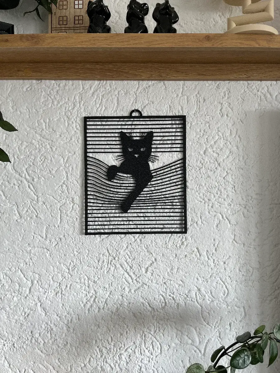 Miniatura 2 do modelo 3D Cat Shadow Wall Art