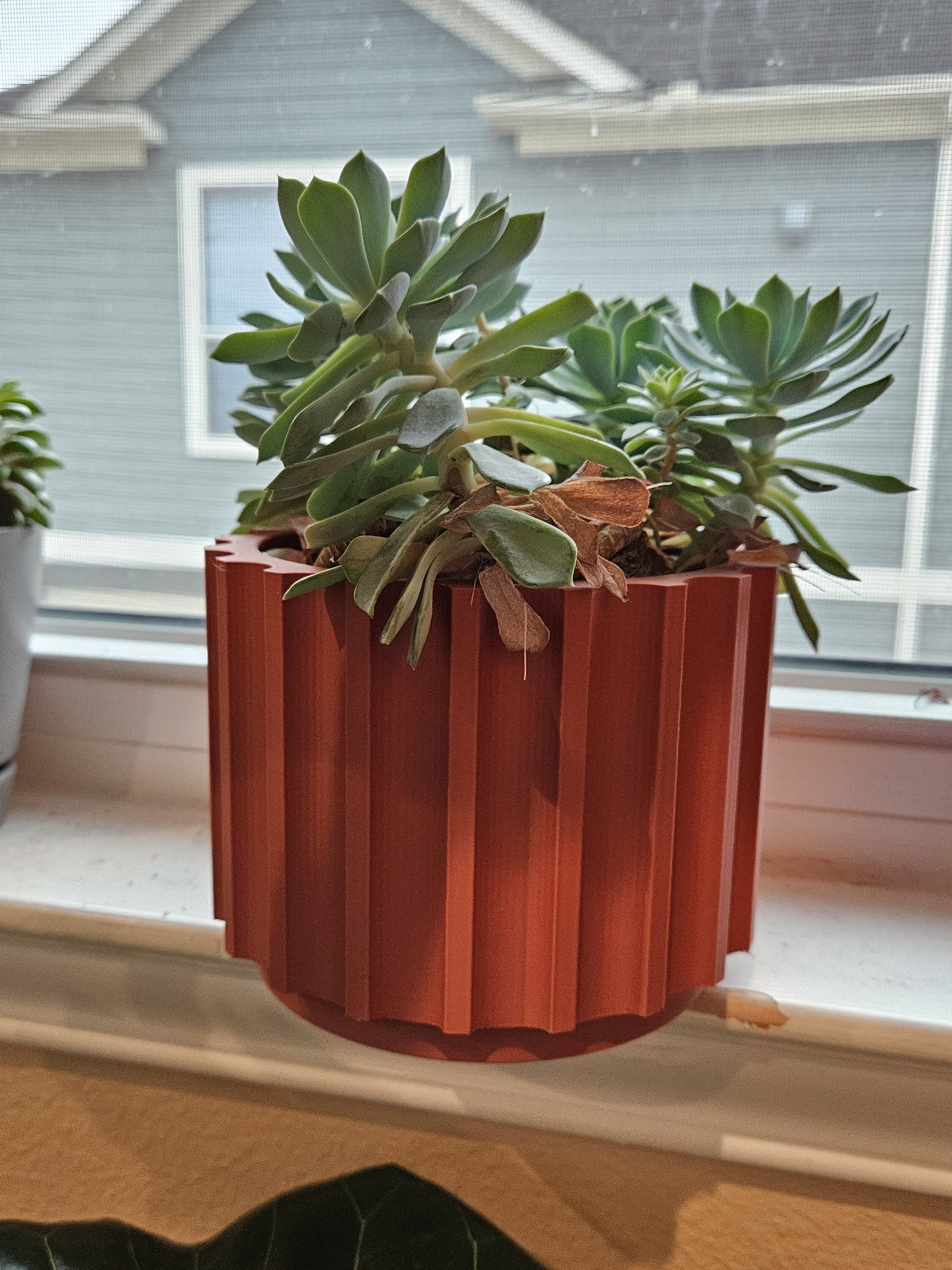 Fluted Flower Pot
