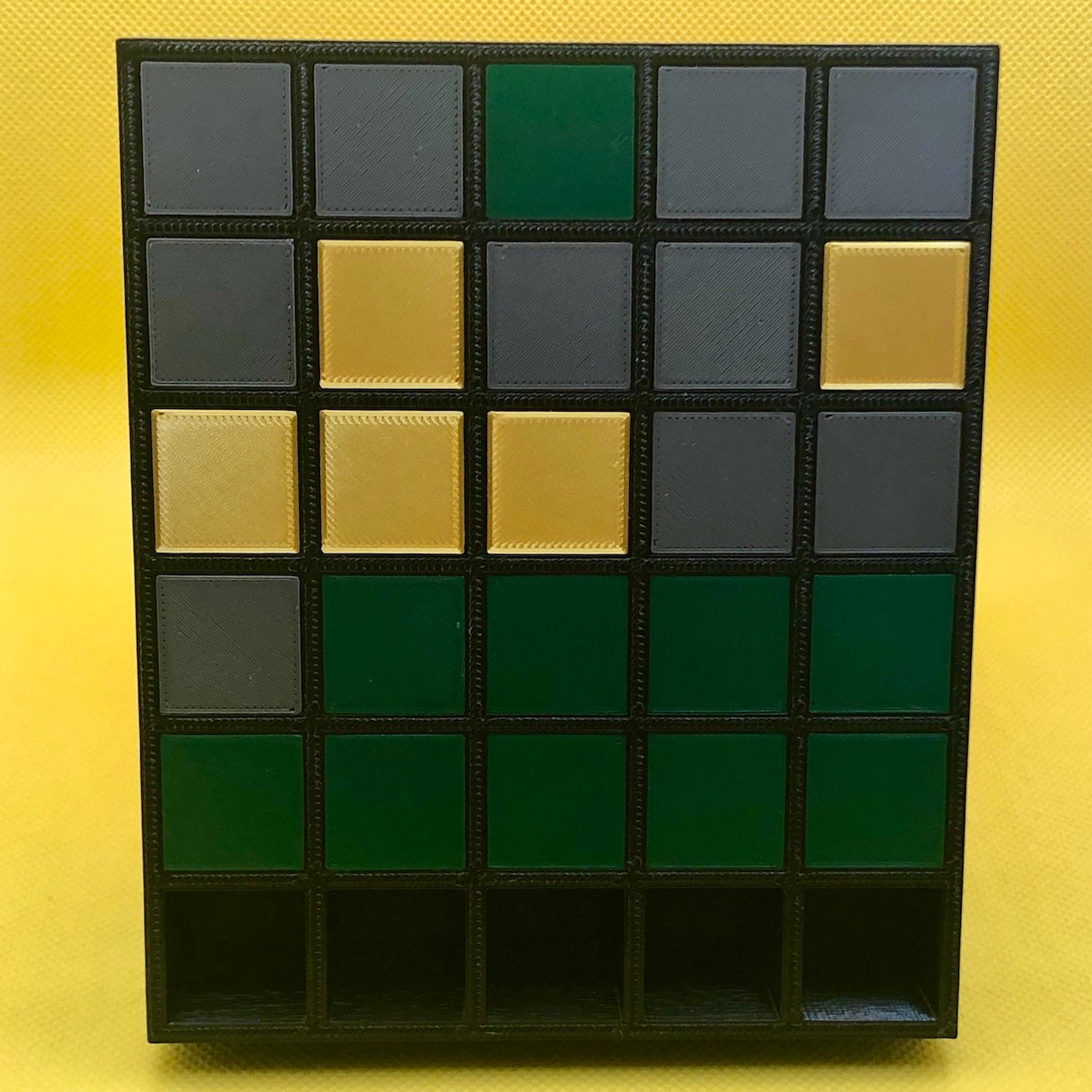 Wordle grid for calibration cubes
