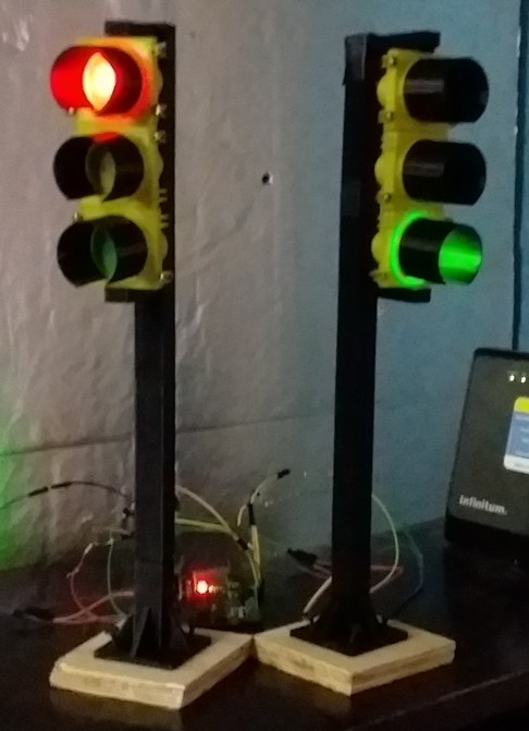 Traffic Light miniature with LEDs