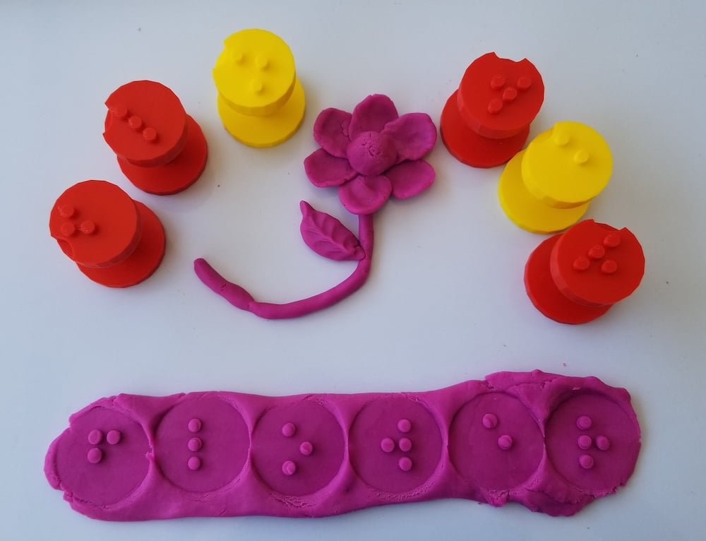 Braille Play Dough Stampers
