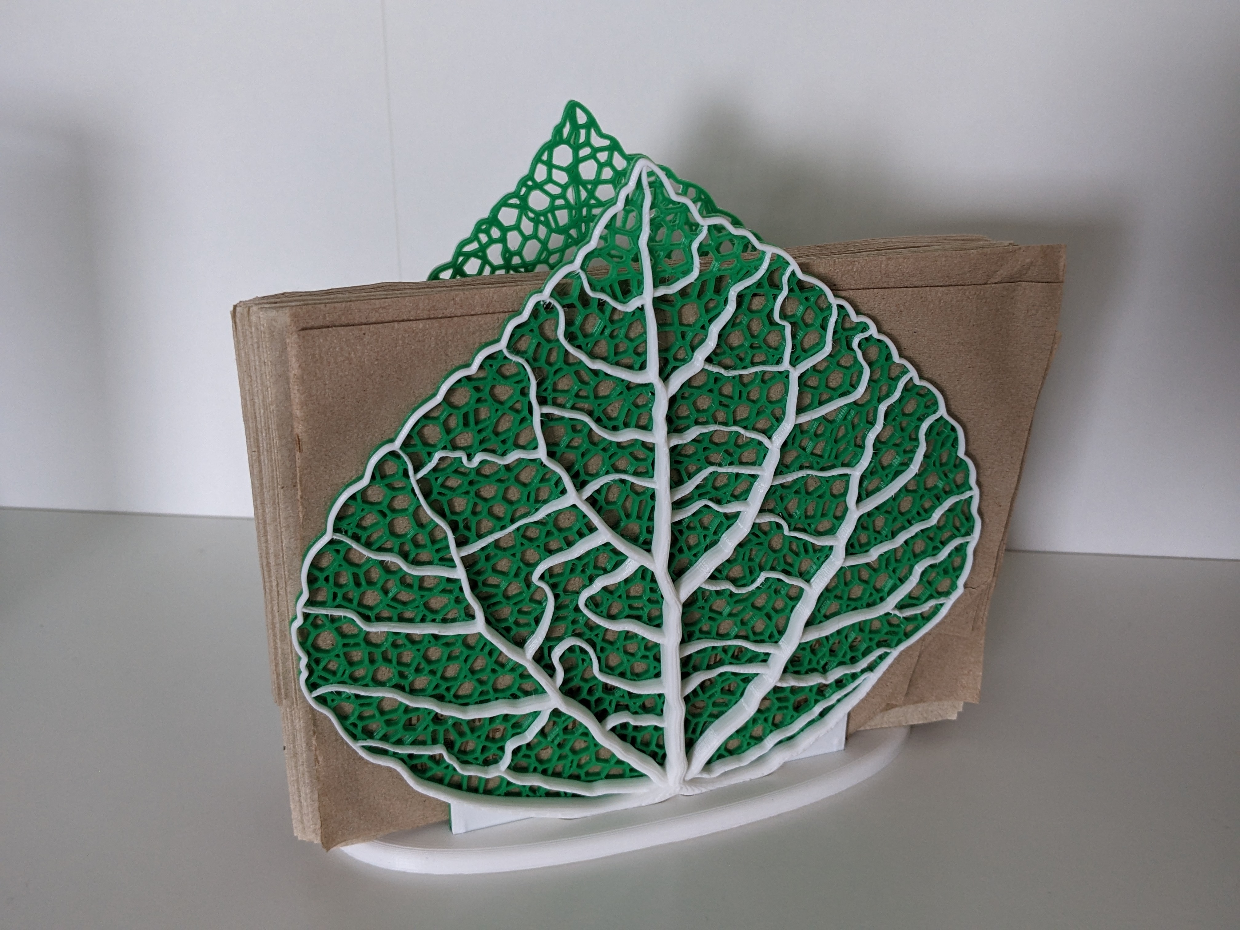 Napkin Holder Leaf - screws, mirrored, and merged