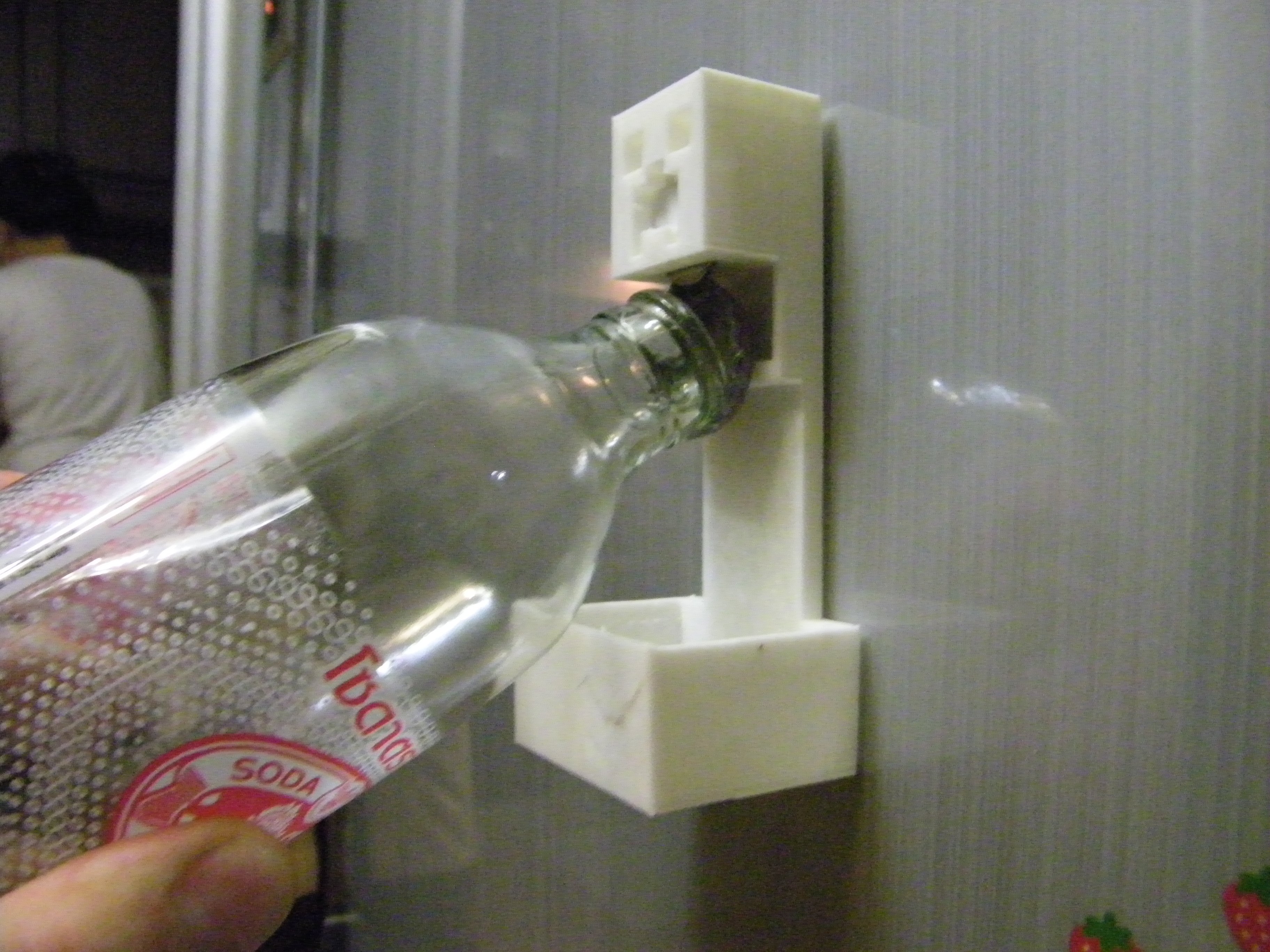 easy bottle opener fridge with creeper minecraft figure
