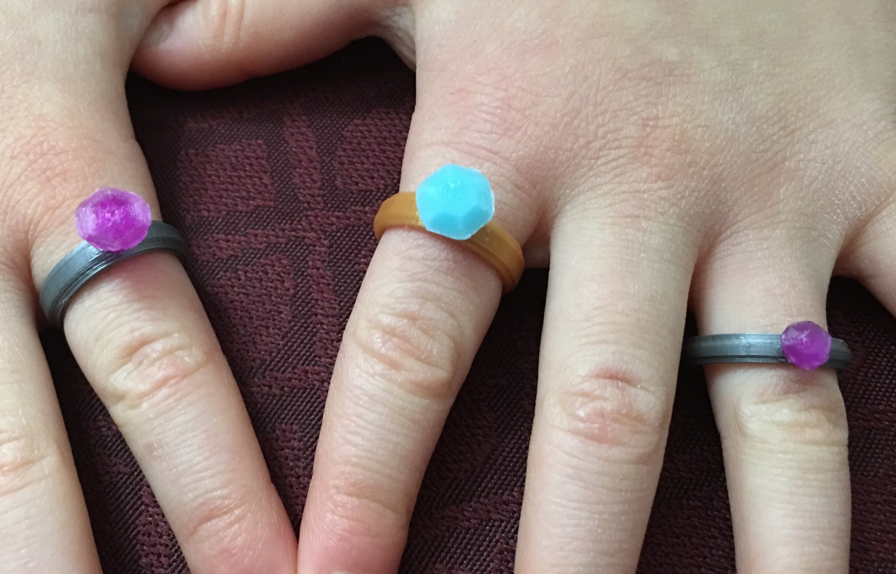 Ring with gem