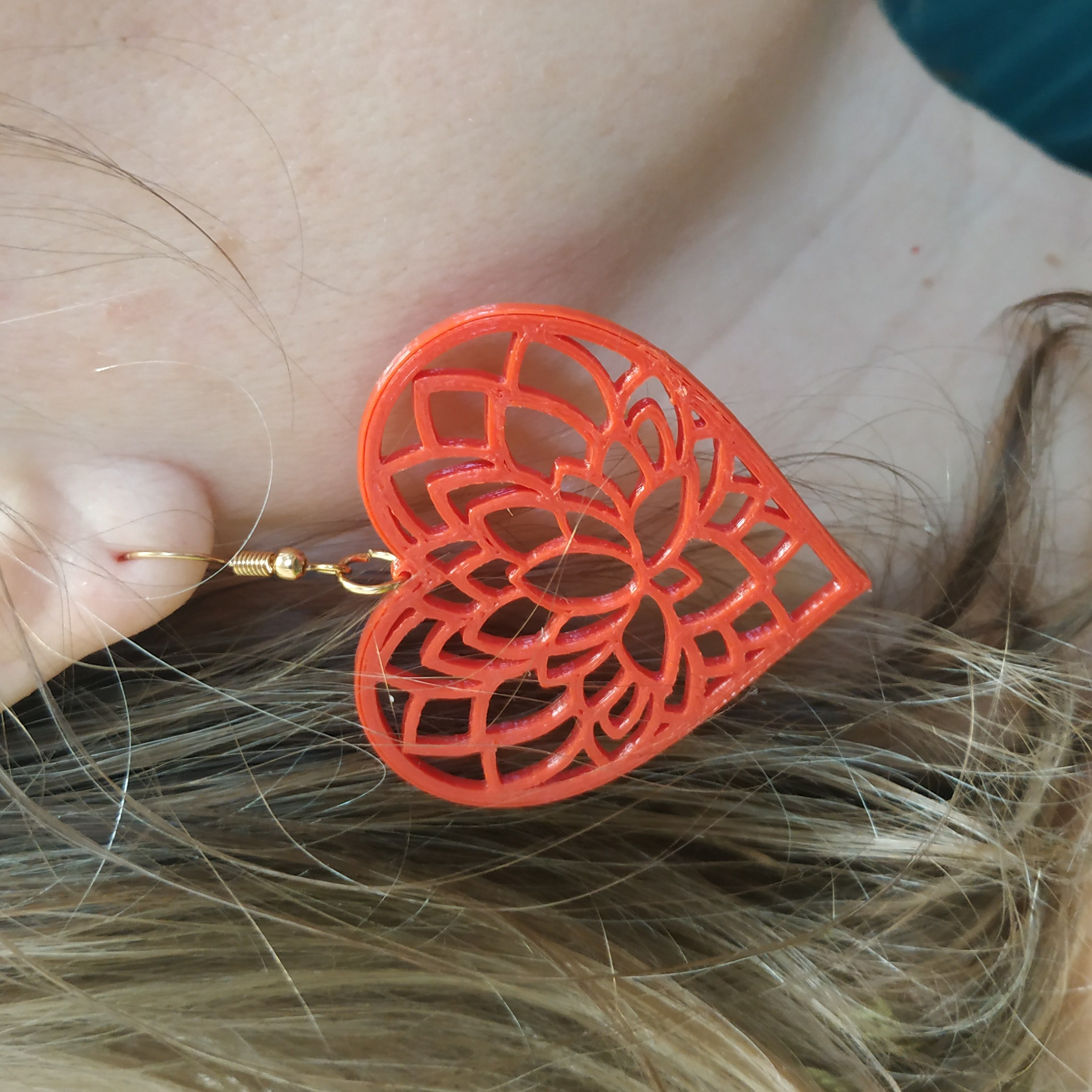 Heart-shaped earrings