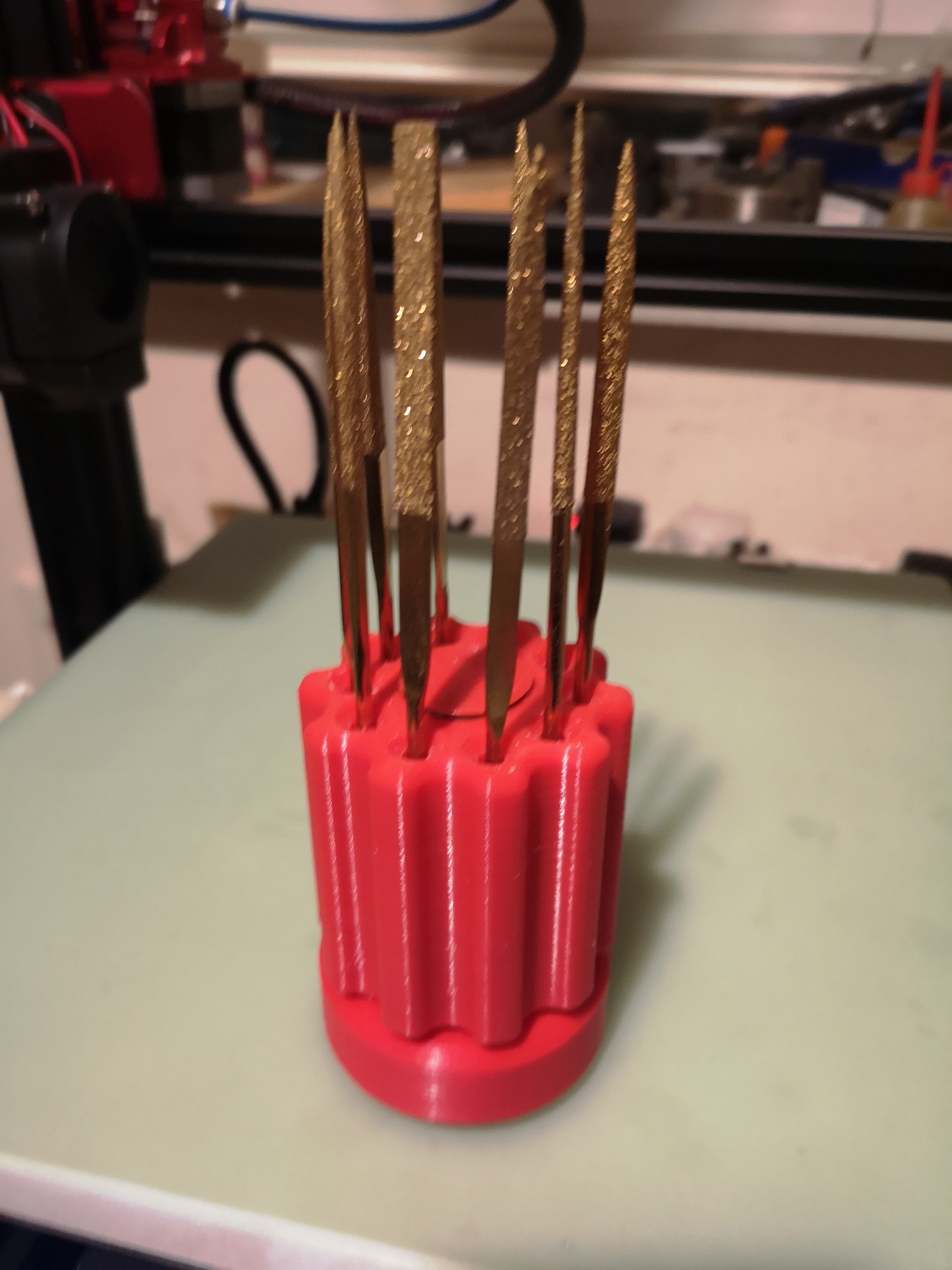 Carousel for 10 x needle files