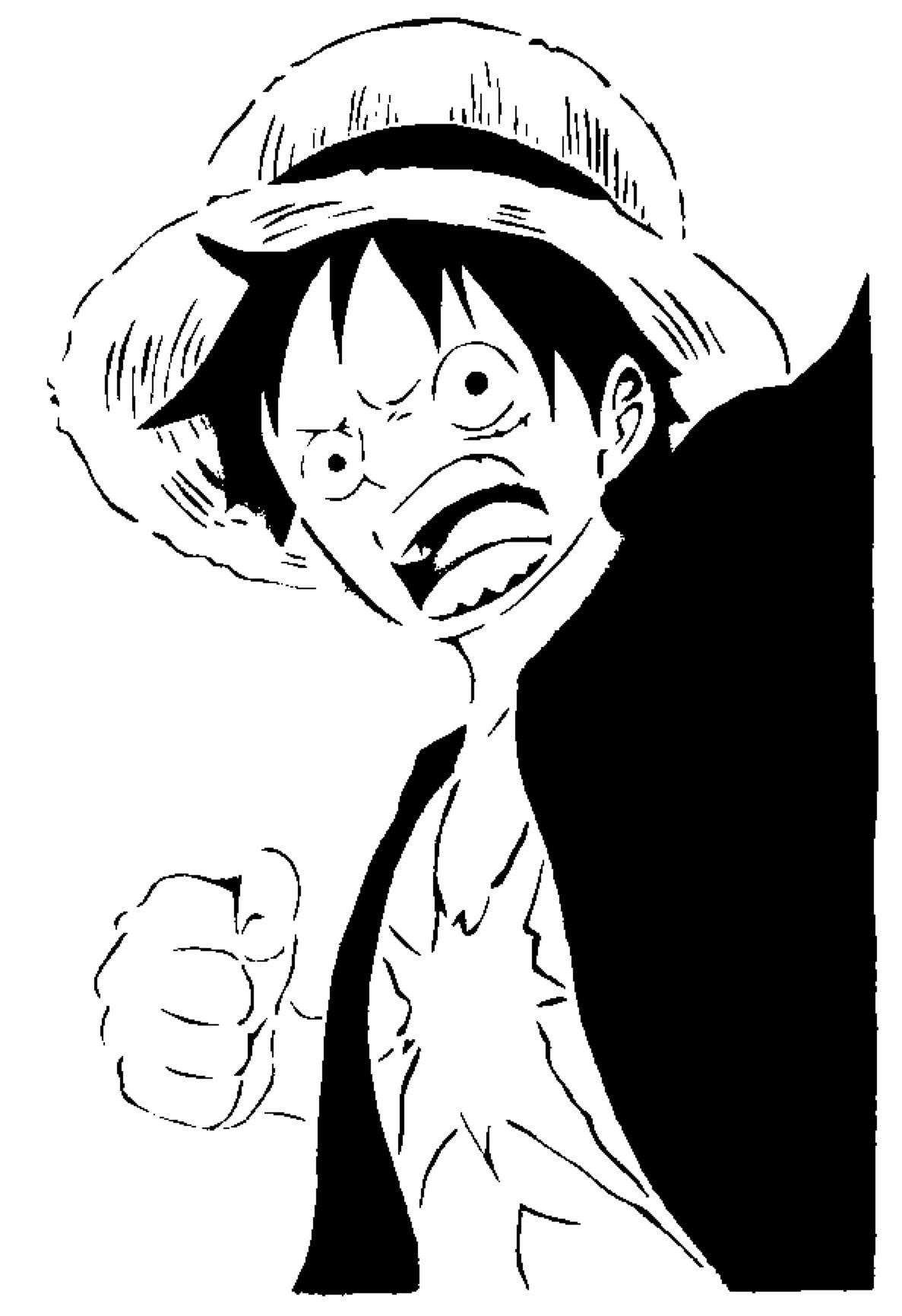 Monkey D. Luffy stencil
