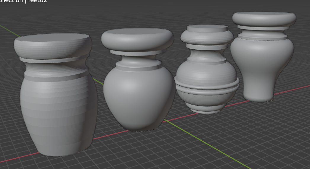 cabinet feet 1:1 model