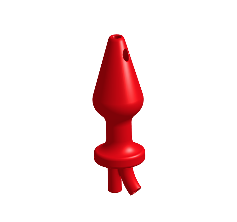 Enema buttplug w. outlet