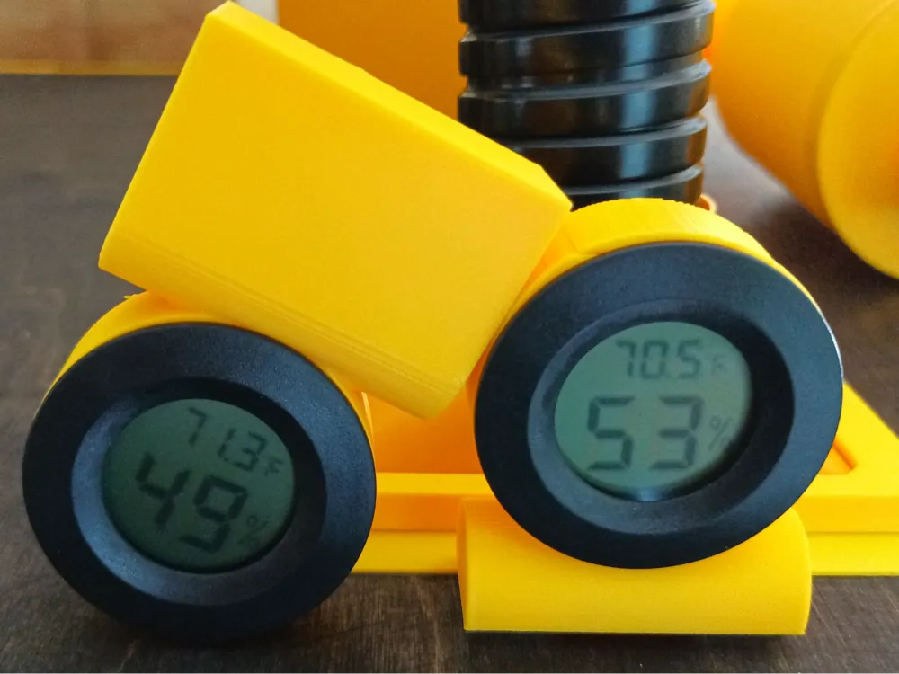 1.8" Mini Round Hygrometer Thermometer Holder