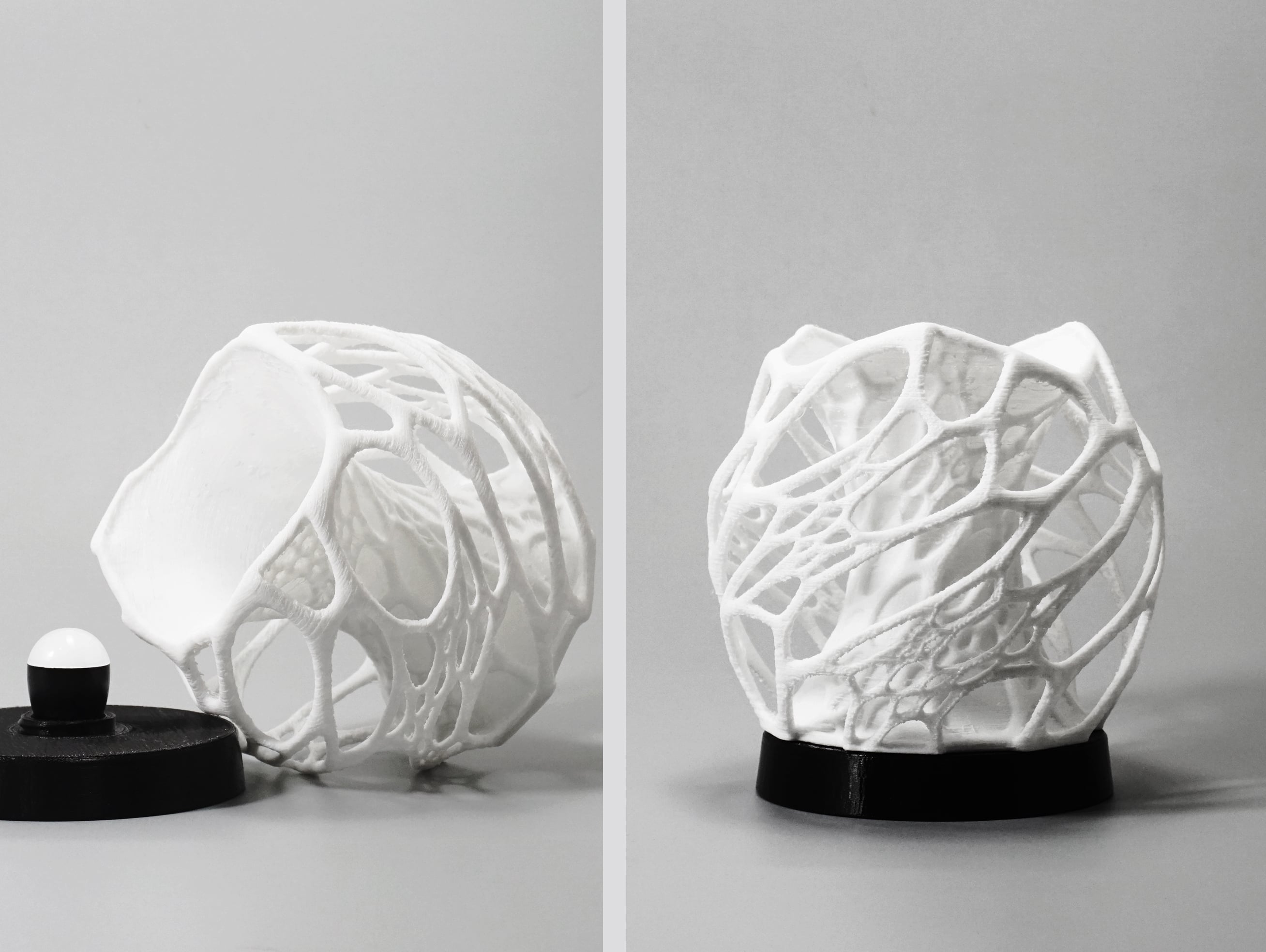 Solid Cellular lamp with base