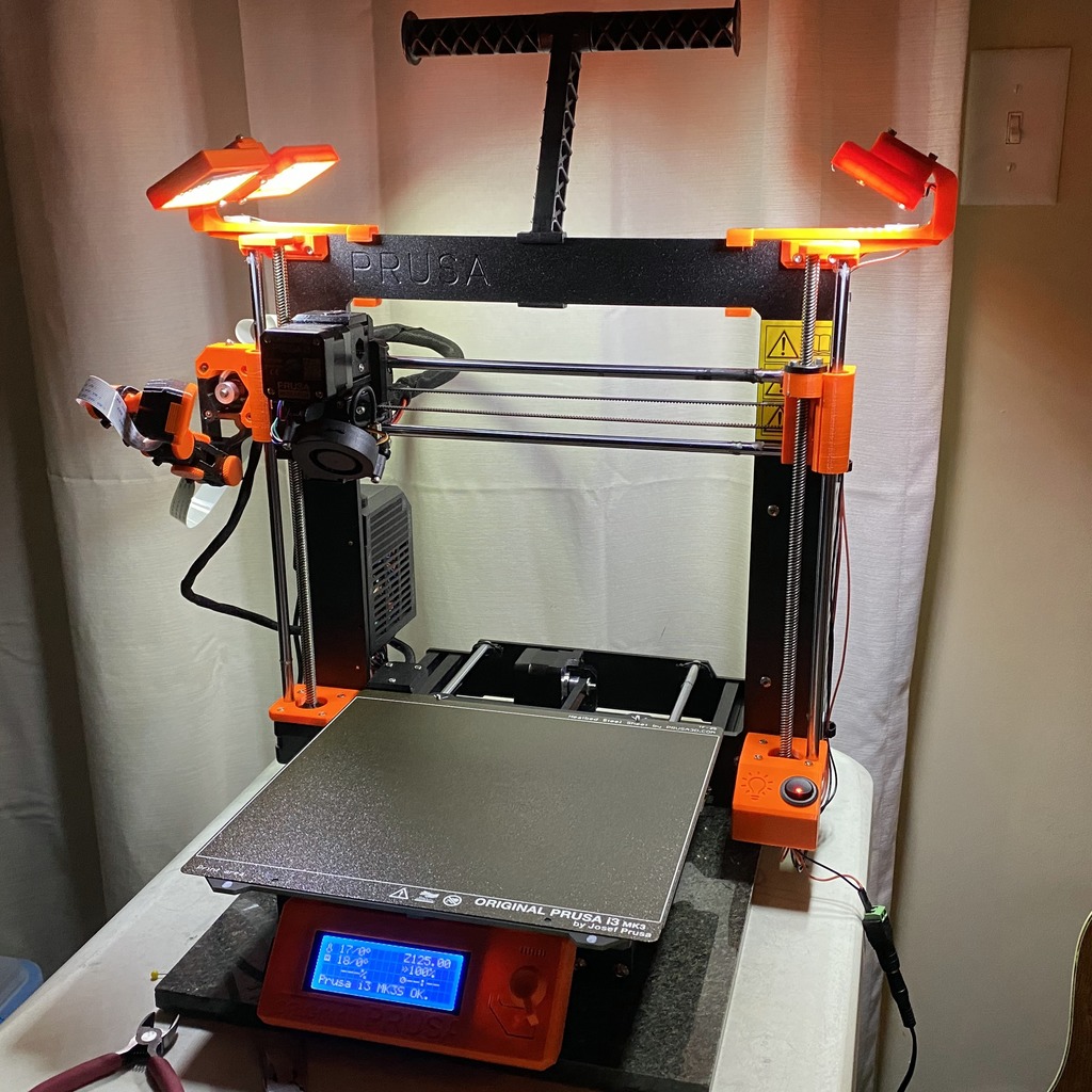 Prusa Lights with Clip-On Brackets